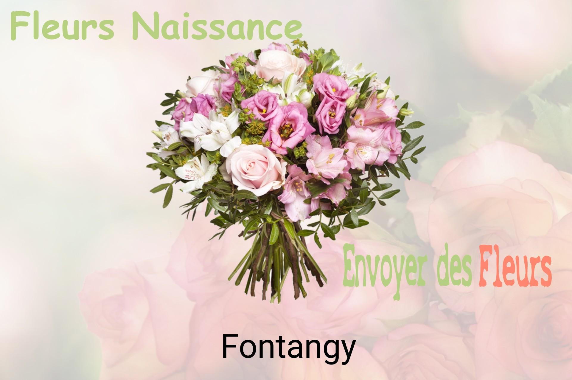 Bouquet de fleurs de naissance livré à Fontangy
